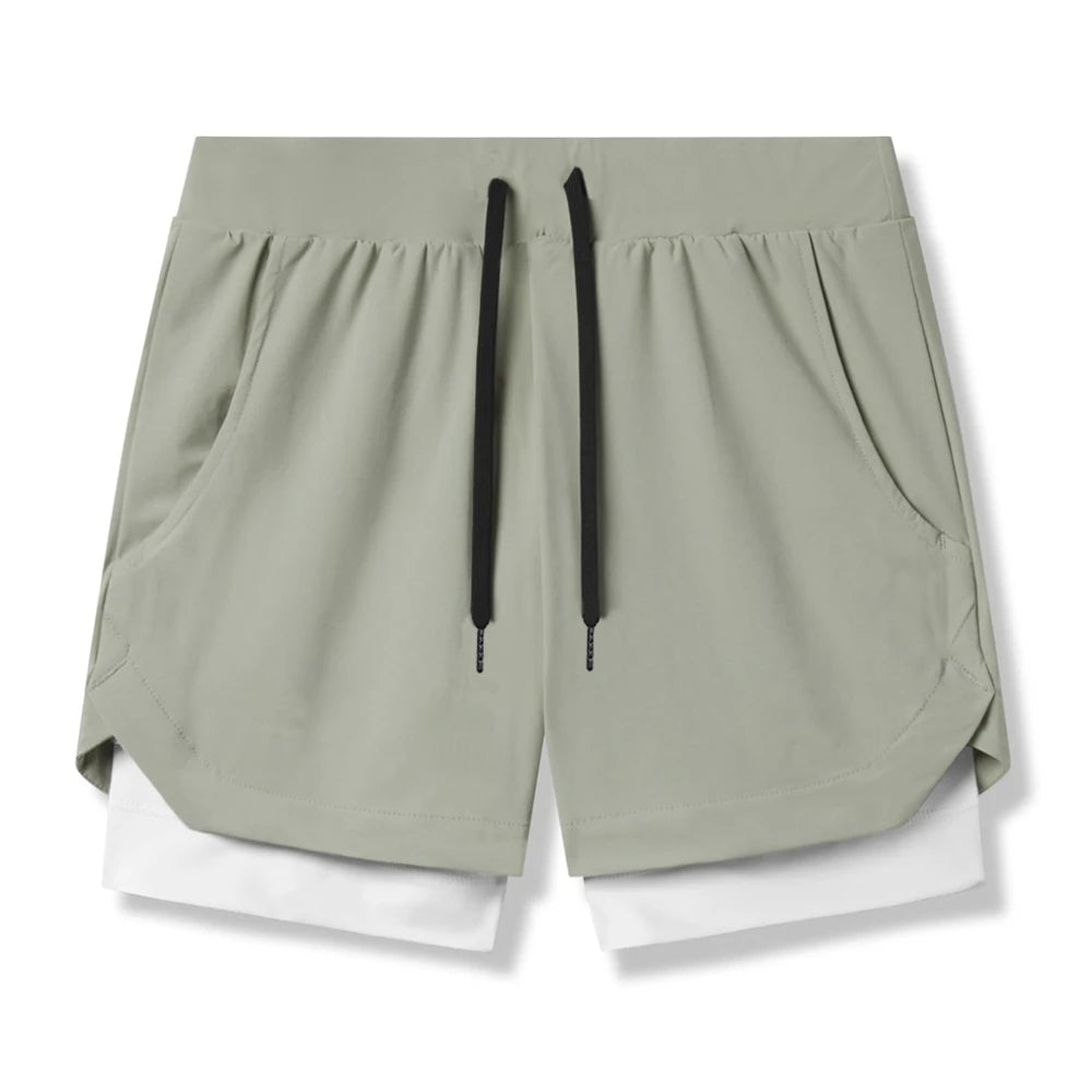 Performance Gym Shorts for Men – Double-Layer Support & Comfort