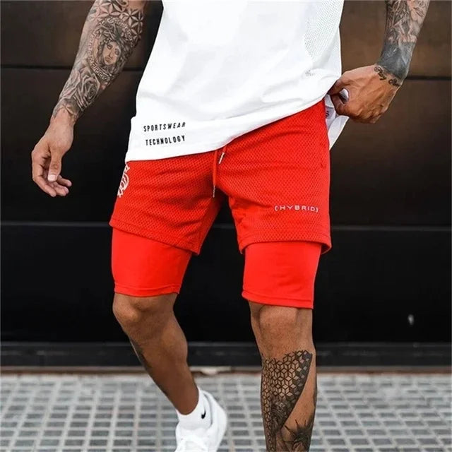 Performance Running Shorts for Men – 2-in-1 Design with Compression Liner