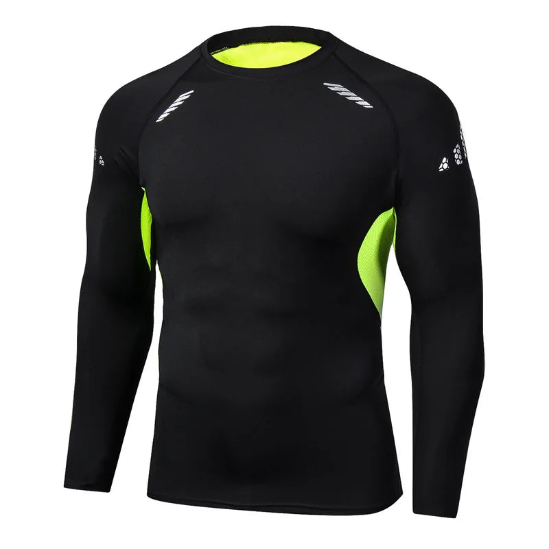Men’s Gym Compression Shirt – Tight Fit, Long Sleeve Training Tee