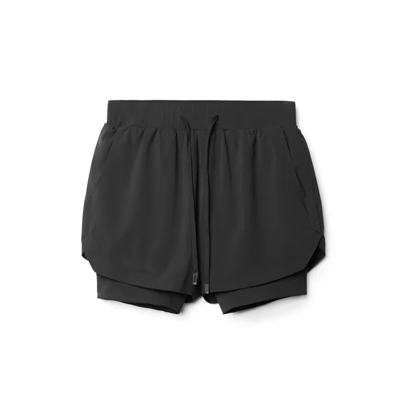 Performance Gym Shorts for Men – Double-Layer Support & Comfort