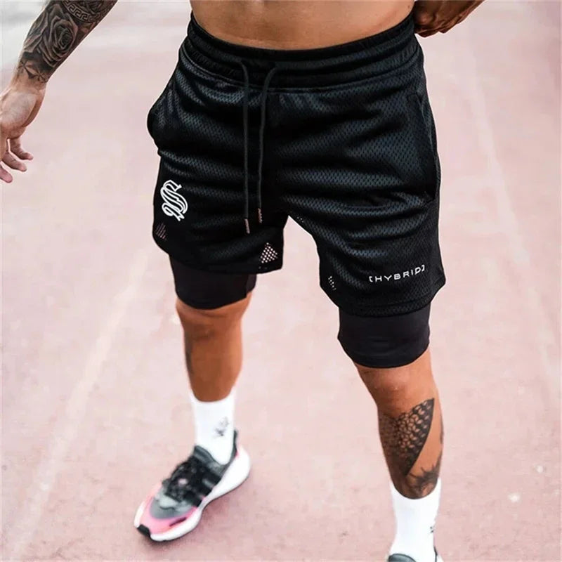 Performance Running Shorts for Men – 2-in-1 Design with Compression Liner