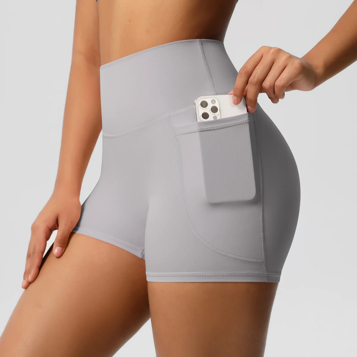 Pocketed Fitness Shorts for Women – High Waist, Squat Proof, Yoga & Gym