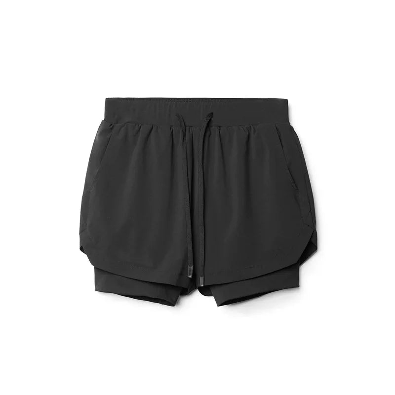 Performance Gym Shorts for Men – Double-Layer Support & Comfort