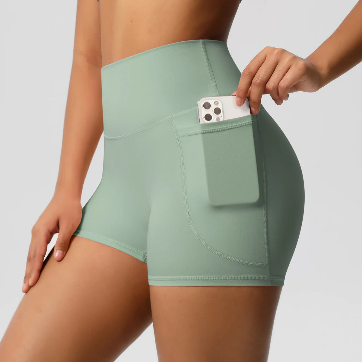 Pocketed Fitness Shorts for Women – High Waist, Squat Proof, Yoga & Gym