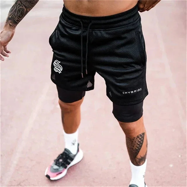 Performance Running Shorts for Men – 2-in-1 Design with Compression Liner