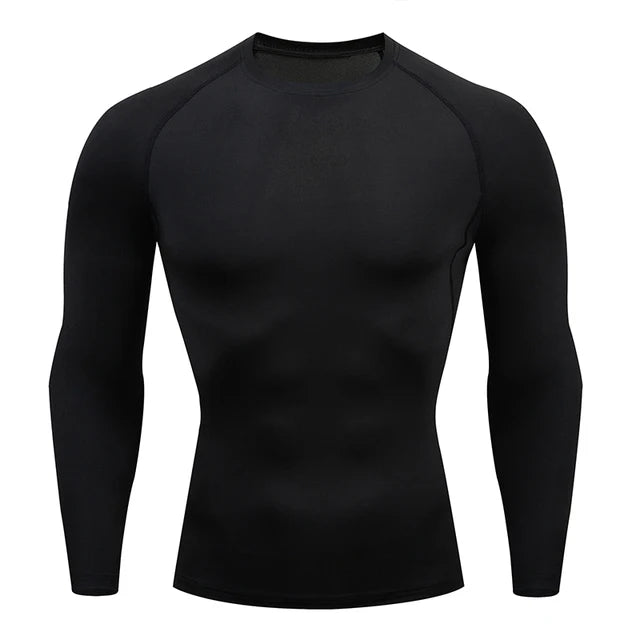 Men’s Gym Compression Shirt – Tight Fit, Long Sleeve Training Tee