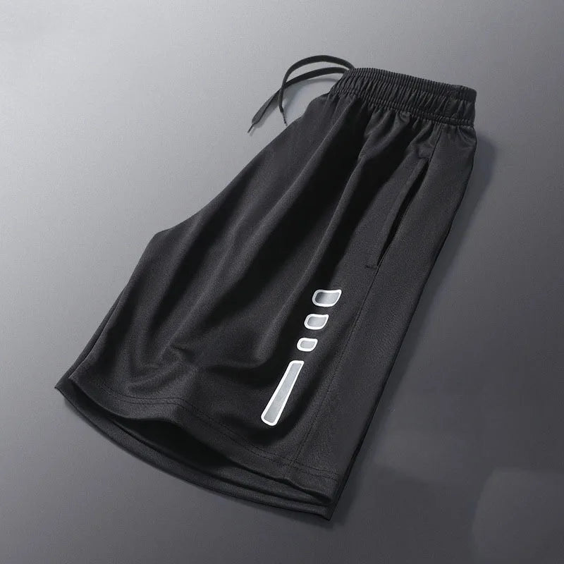 Men’s Quick-Dry Running Shorts – Striped Athletic Training Shorts