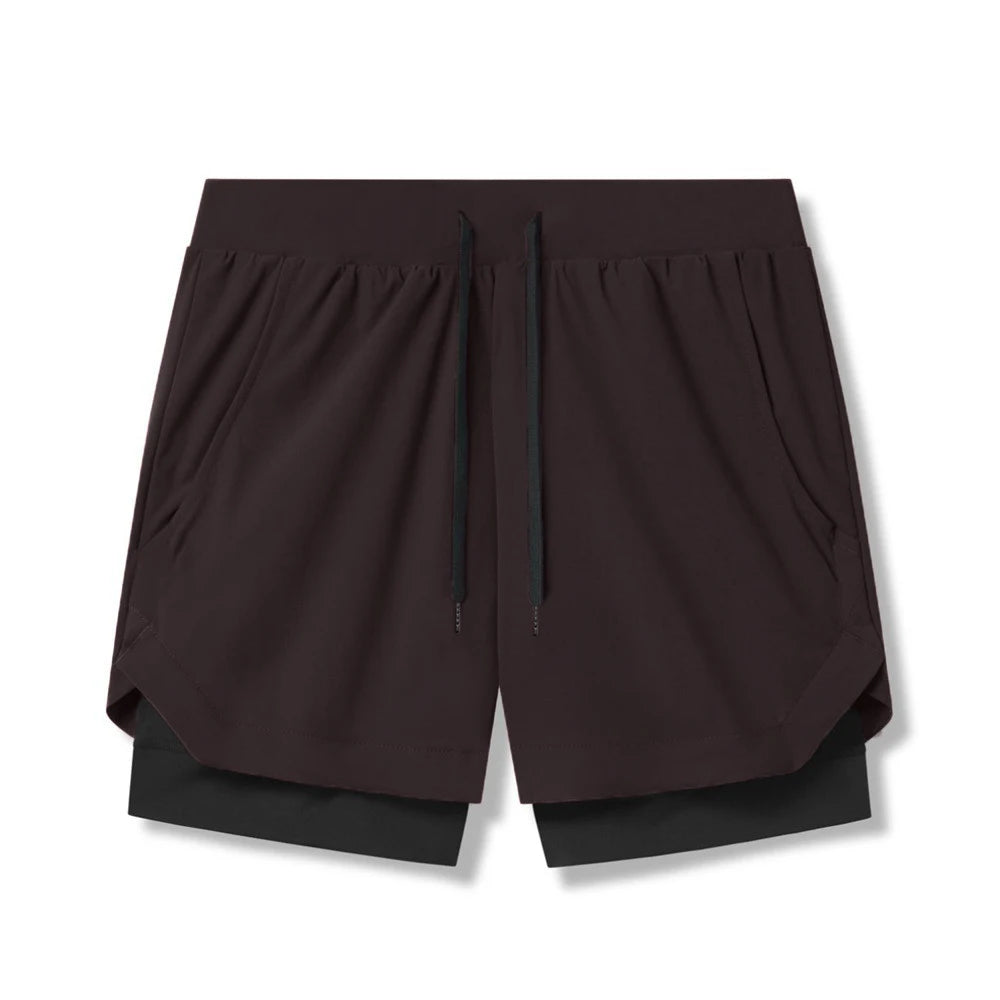 Performance Gym Shorts for Men – Double-Layer Support & Comfort