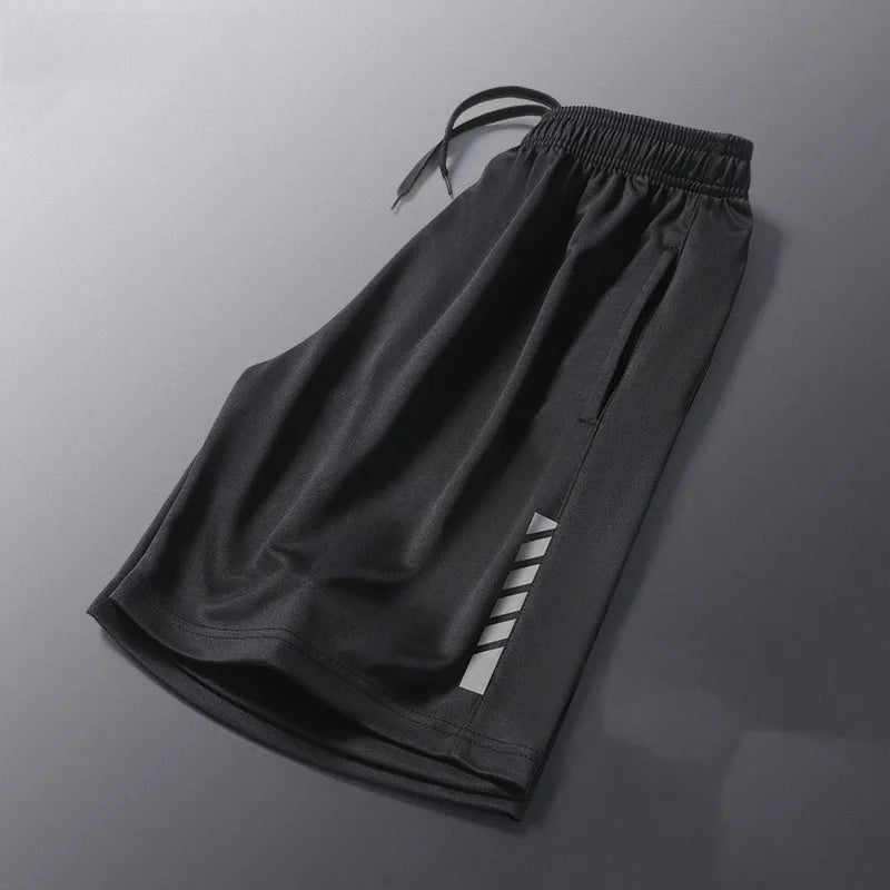 Men’s Quick-Dry Running Shorts – Striped Athletic Training Shorts
