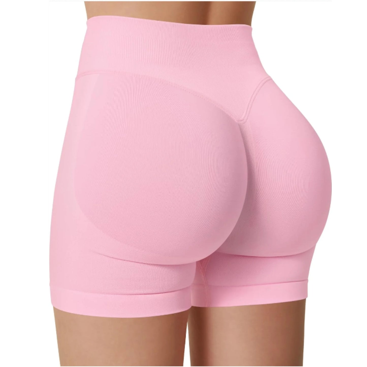 Seamless High-Waisted Workout Shorts – Yoga, Running & Training