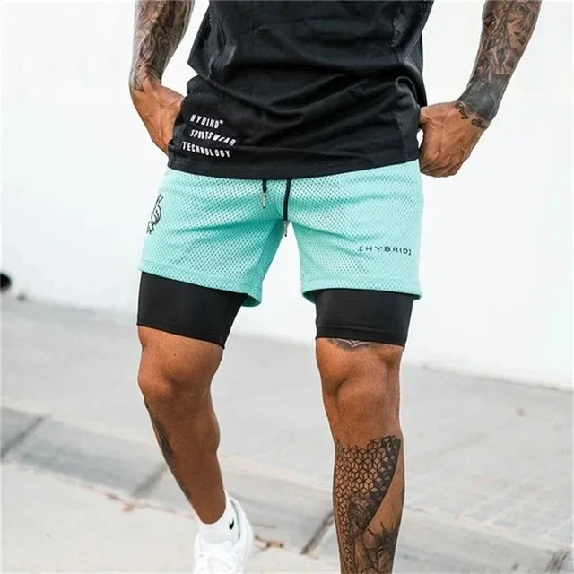 Performance Running Shorts for Men – 2-in-1 Design with Compression Liner