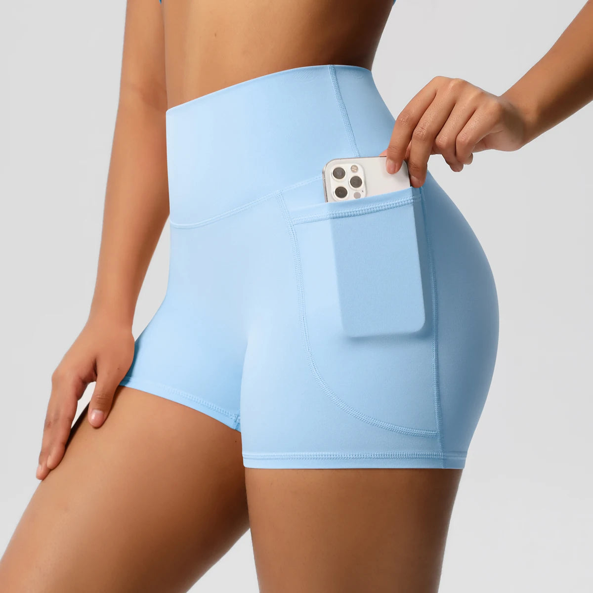 Pocketed Fitness Shorts for Women – High Waist, Squat Proof, Yoga & Gym