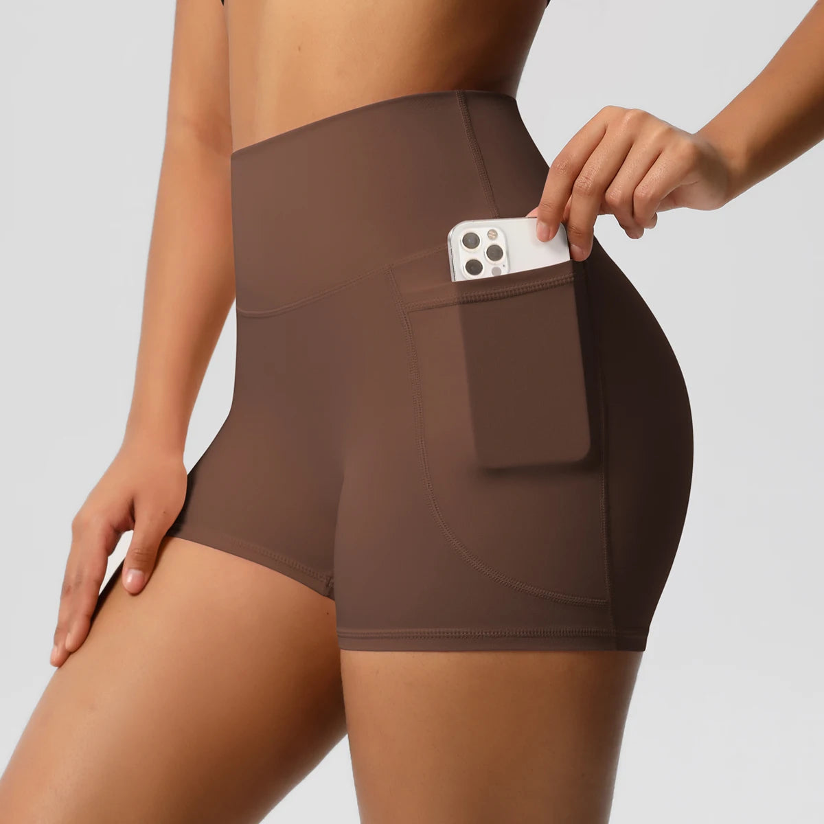 Pocketed Fitness Shorts for Women – High Waist, Squat Proof, Yoga & Gym