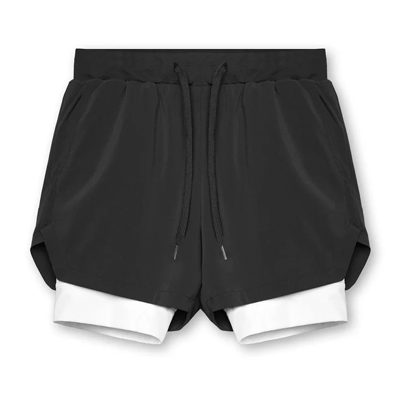 Performance Gym Shorts for Men – Double-Layer Support & Comfort