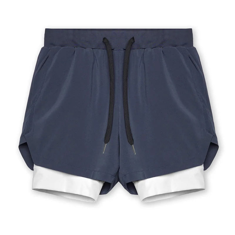 Performance Gym Shorts for Men – Double-Layer Support & Comfort