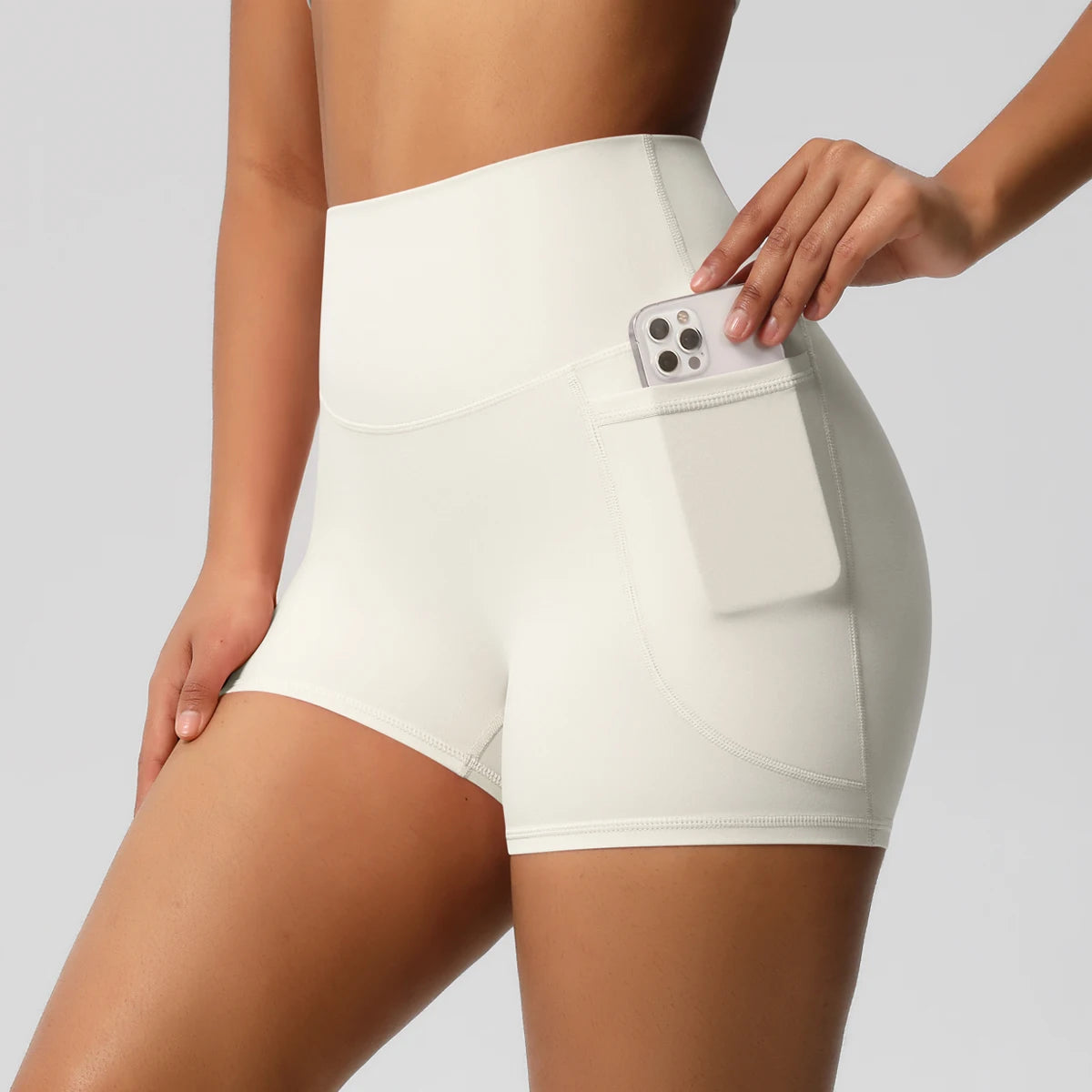 Pocketed Fitness Shorts for Women – High Waist, Squat Proof, Yoga & Gym