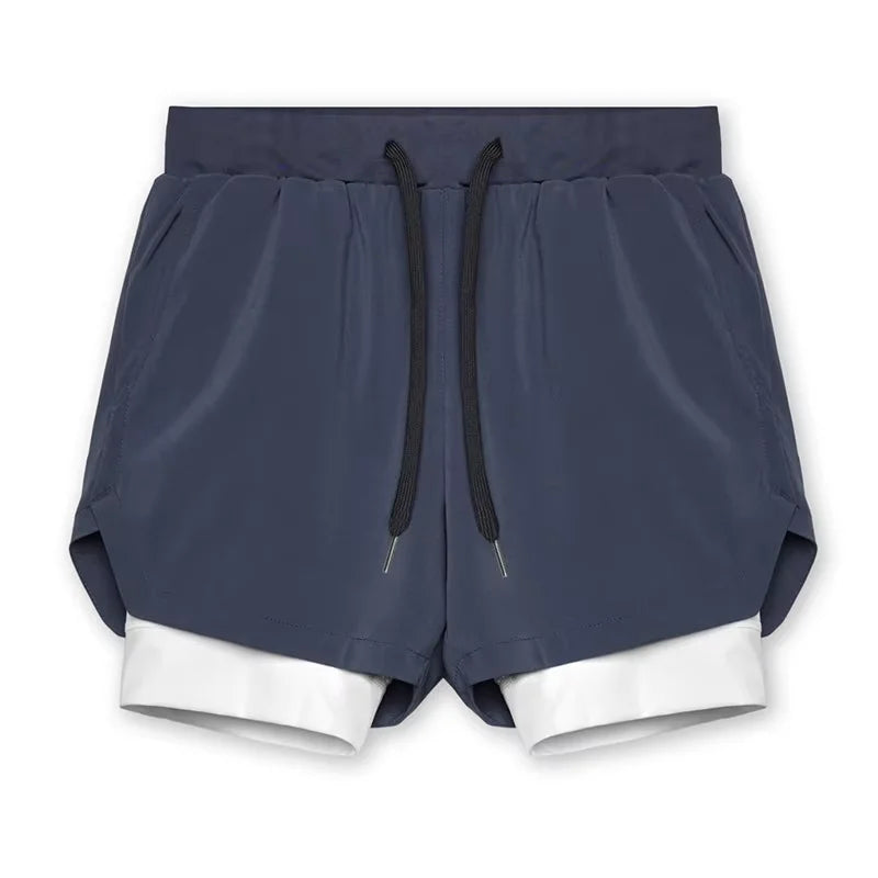 Performance Gym Shorts for Men – Double-Layer Support & Comfort