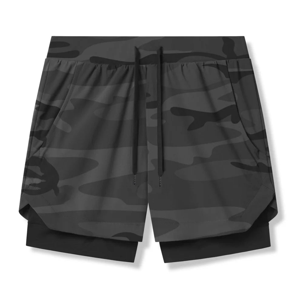 Performance Gym Shorts for Men – Double-Layer Support & Comfort