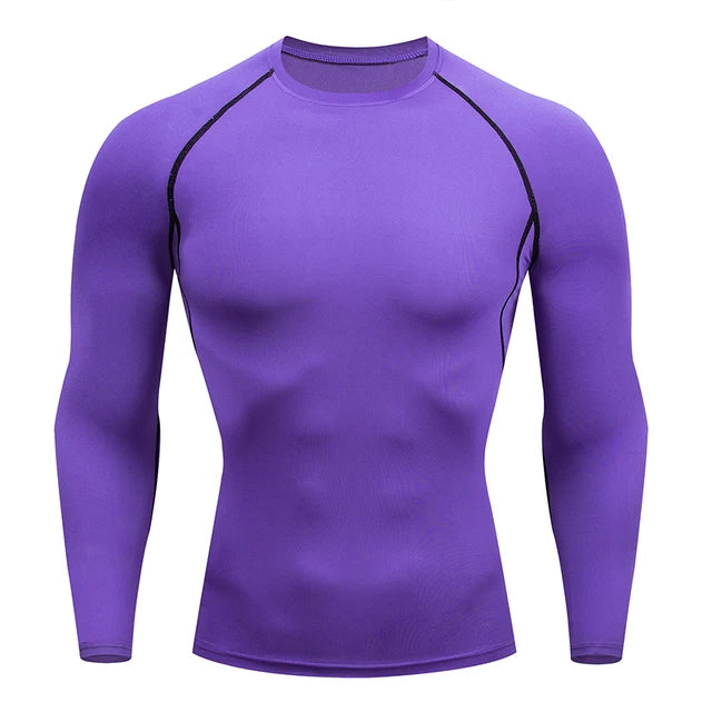 Men’s Gym Compression Shirt – Tight Fit, Long Sleeve Training Tee