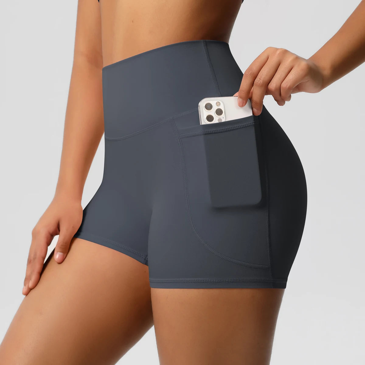 Pocketed Fitness Shorts for Women – High Waist, Squat Proof, Yoga & Gym