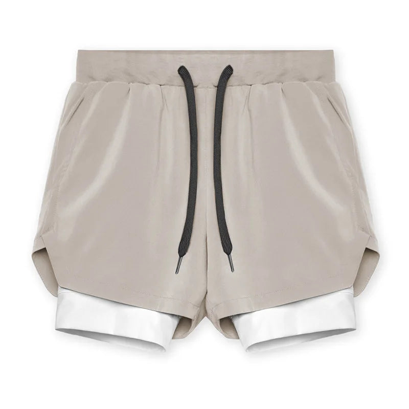 Performance Gym Shorts for Men – Double-Layer Support & Comfort