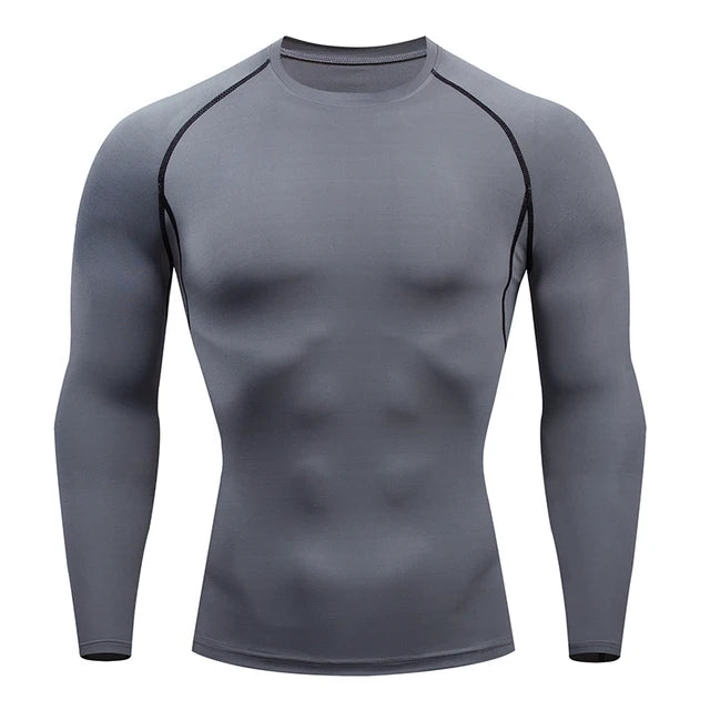 Men’s Gym Compression Shirt – Tight Fit, Long Sleeve Training Tee