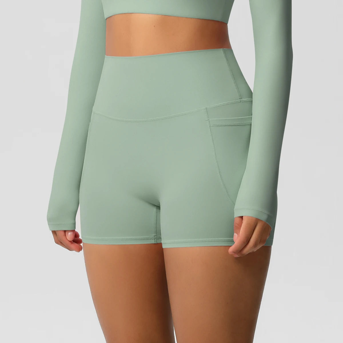 Pocketed Fitness Shorts for Women – High Waist, Squat Proof, Yoga & Gym