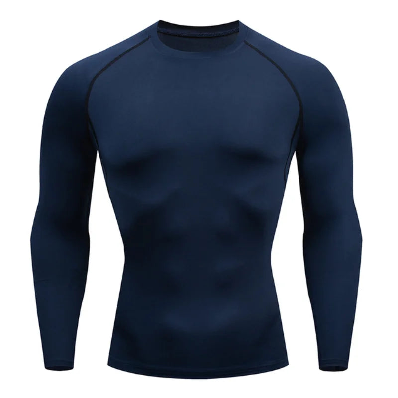 Men’s Gym Compression Shirt – Tight Fit, Long Sleeve Training Tee