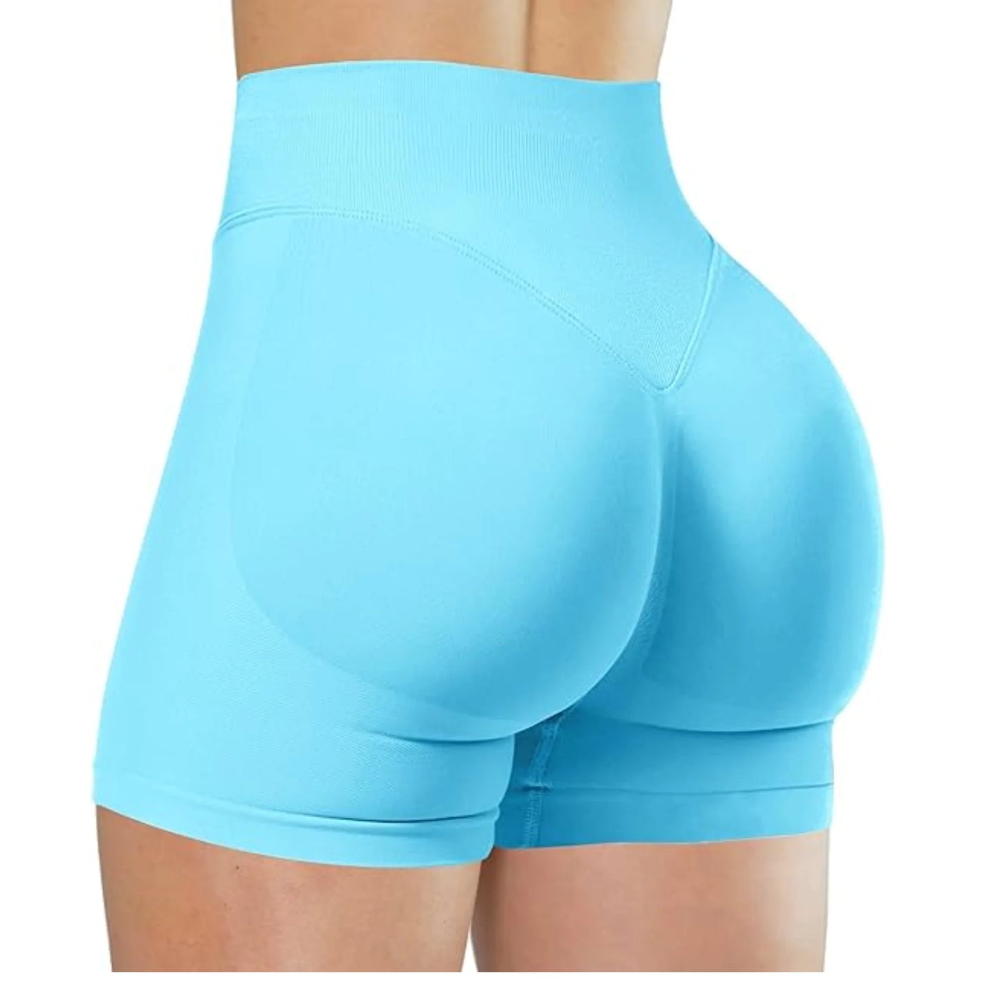 Seamless High-Waisted Workout Shorts – Yoga, Running & Training