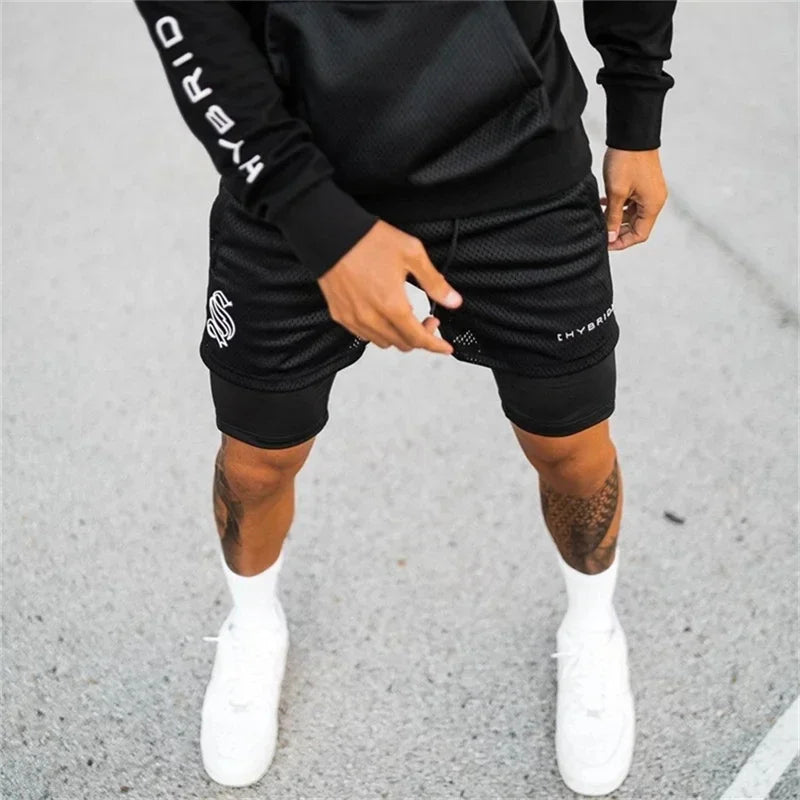 Performance Running Shorts for Men – 2-in-1 Design with Compression Liner
