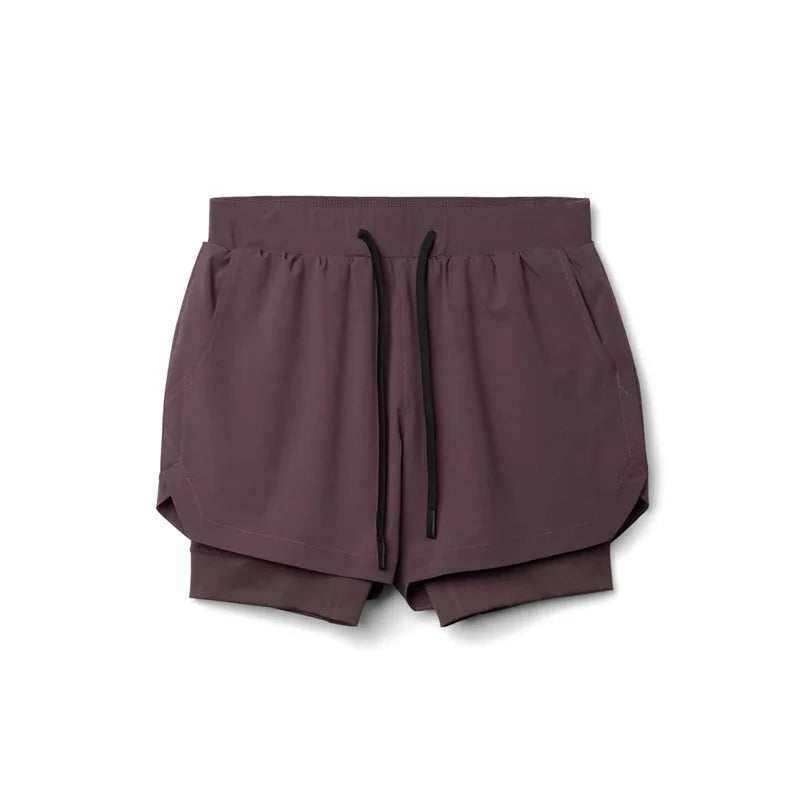 Performance Gym Shorts for Men – Double-Layer Support & Comfort