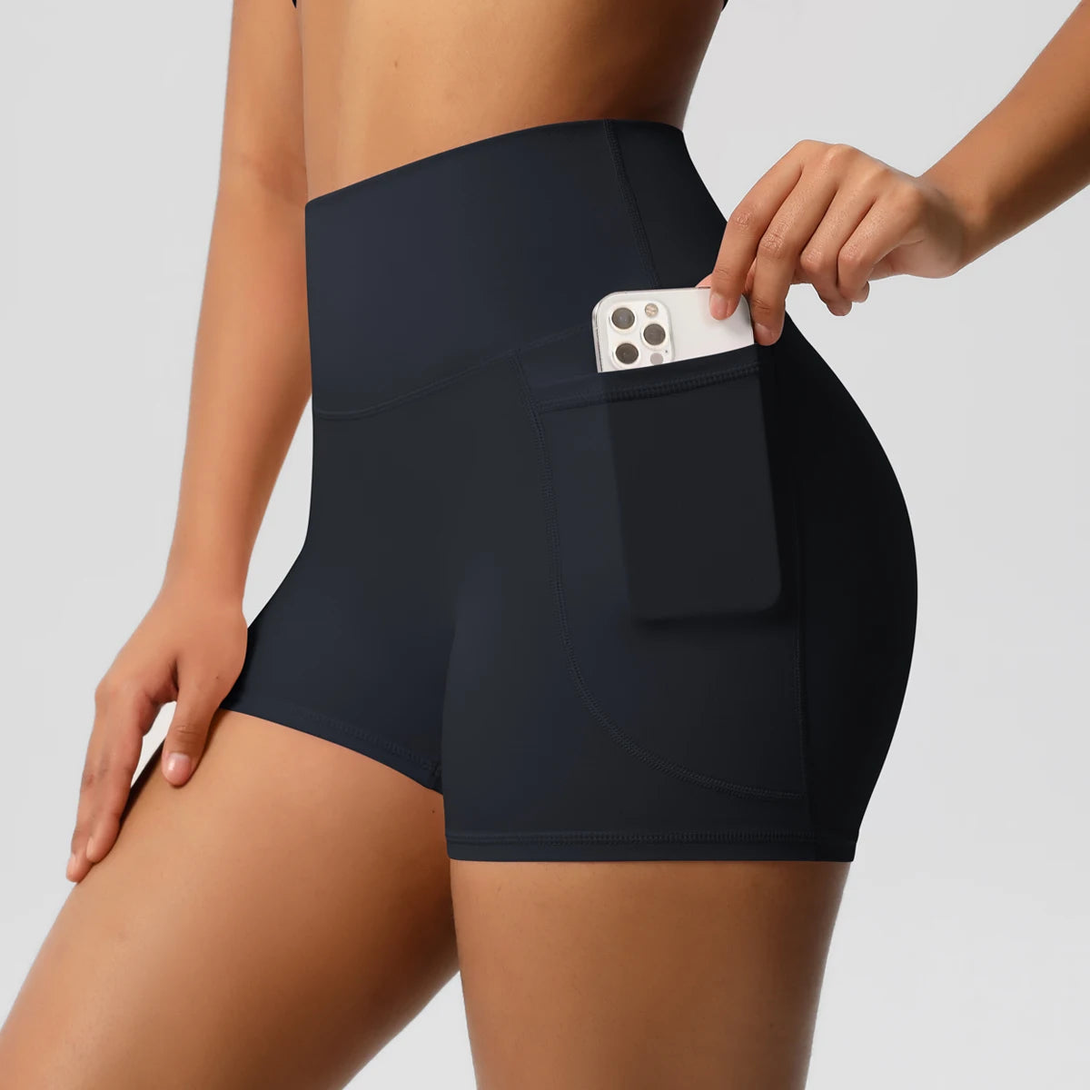 Pocketed Fitness Shorts for Women – High Waist, Squat Proof, Yoga & Gym