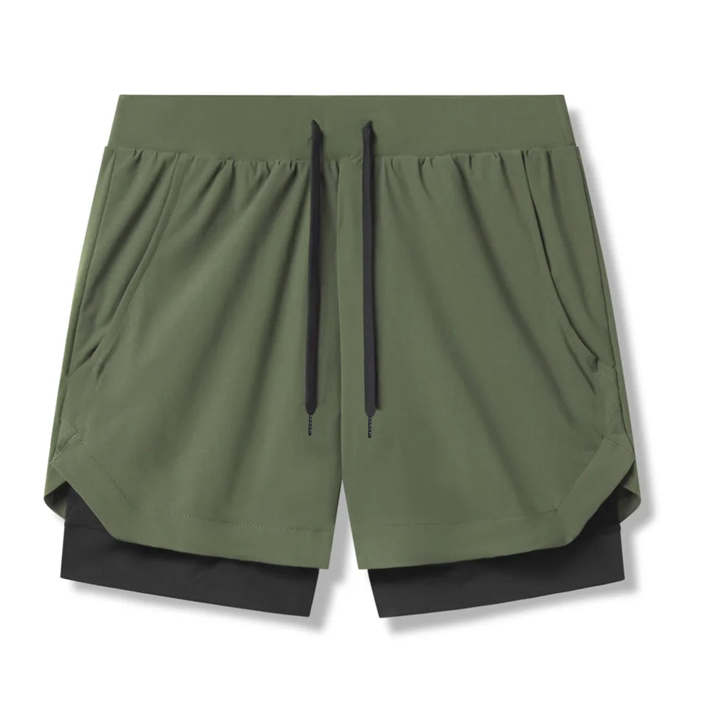 Performance Gym Shorts for Men – Double-Layer Support & Comfort