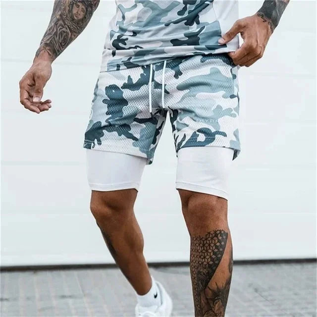 Performance Running Shorts for Men – 2-in-1 Design with Compression Liner