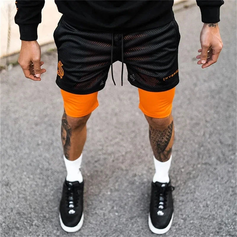 Performance Running Shorts for Men – 2-in-1 Design with Compression Liner