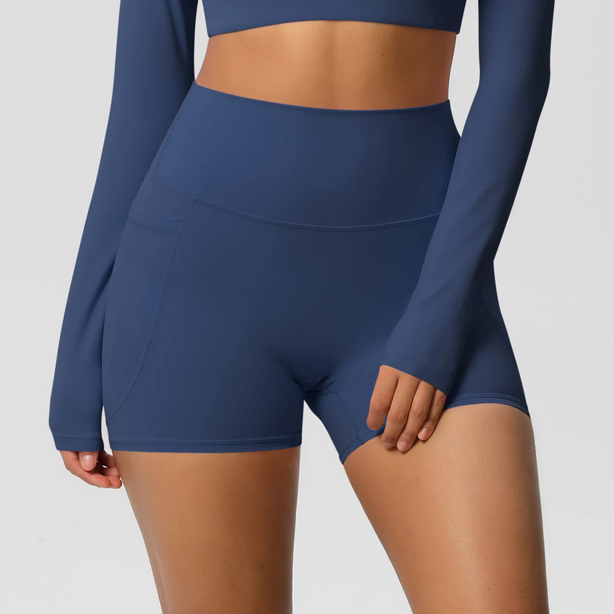 Pocketed Fitness Shorts for Women – High Waist, Squat Proof, Yoga & Gym
