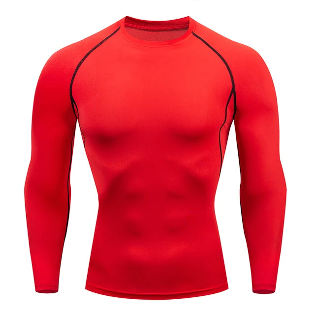 Men’s Gym Compression Shirt – Tight Fit, Long Sleeve Training Tee